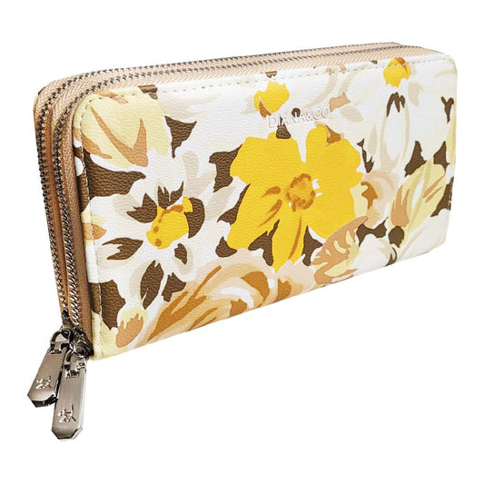 Diana & Co Firenze Damen lange Geldbörse Multifunktionale aus Leder