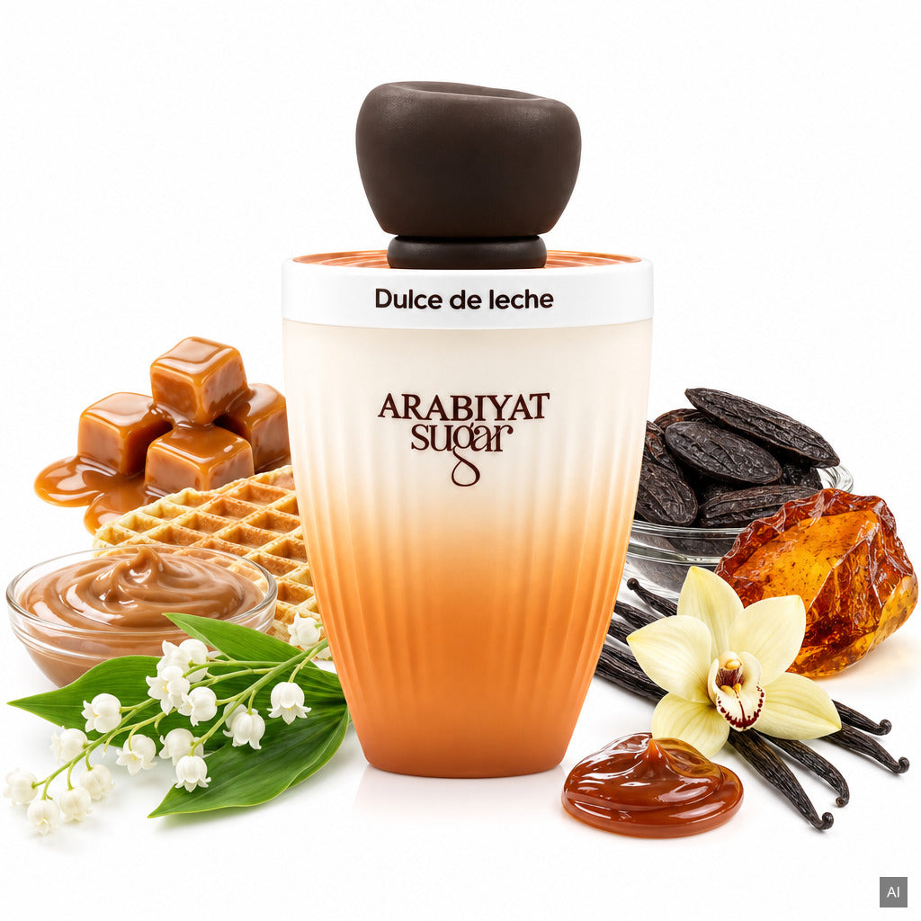 Arabiyat Sugar Dulce de Leche Eau de Parfum 100 ml – süß-orientalischer Unisex-Duft mit Karamell, Vanille und Sandelholz – Du