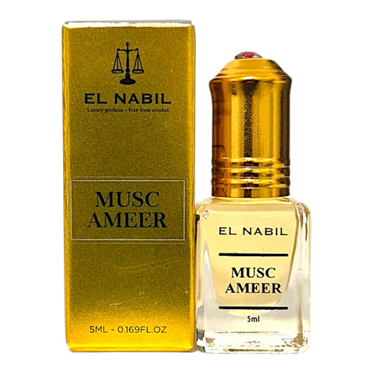 El Nabil Musc Parfumöl mit Roll-On Ameer, El Janat, Amber of Yemen