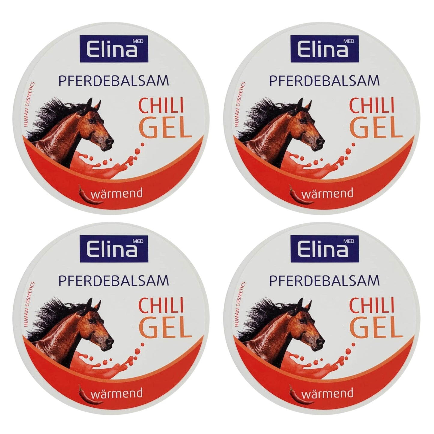 Elina Pferdebalsam Wärmend Chili Gel 4x150ml=600ml