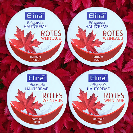 Elina Hautcreme Normale Haut Rotes Weinlaub Creme 4x150ml=600ml