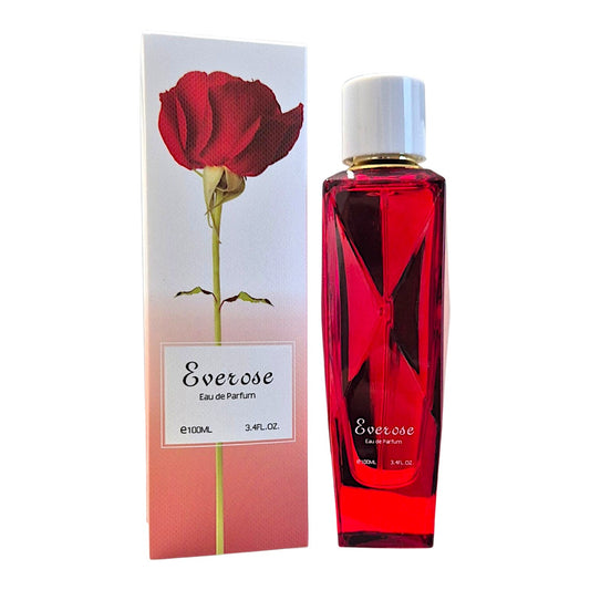 Everose Eau de Parfum 100 ml Damenparfum mit Grapefruit, Bergamotte, Erdbeere, Gardenie, Jasmin, Vanille, Moschus und weißen Hölzern im eleganten Flakon