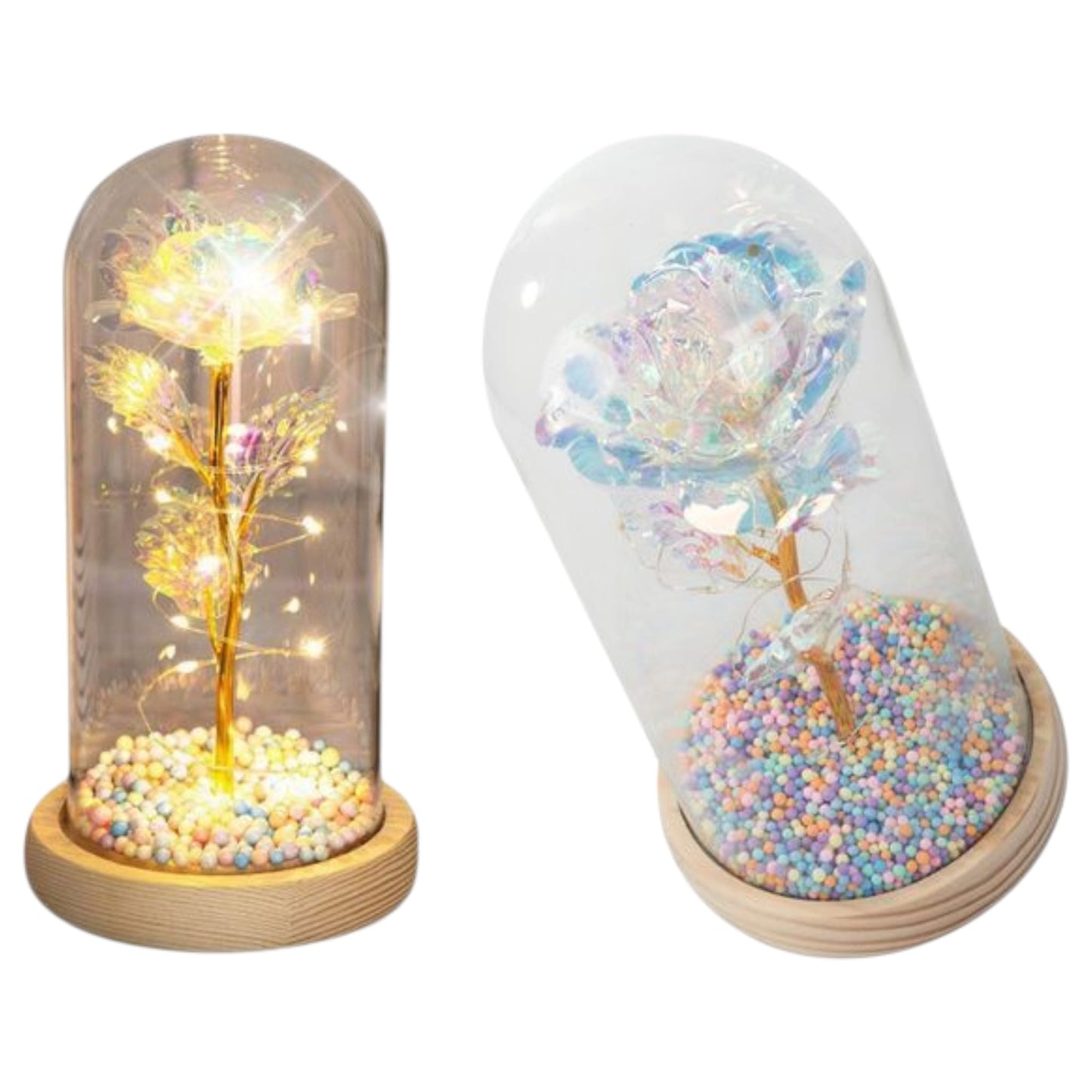 Ewige Rose im Glas mit LED-Licht Romantisches Geschenk für Sie für jeden Anlass