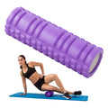 Faszienrolle Massagerolle Foam Roller 30 cm lila – EVA-Schaum Unisex Fitnessrolle für Rücken und Beine