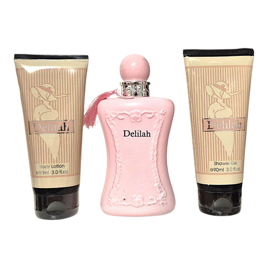 Fragrance Couture Delilah Set mit Eau de Parfum Bodylotion und Shower Gel