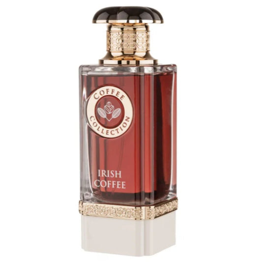 Fragrance World Irish Coffee Eau de Parfum 100 ml – orientalischer Unisex-Duft mit Kaffee, Rum, Karamell und Sandelholz