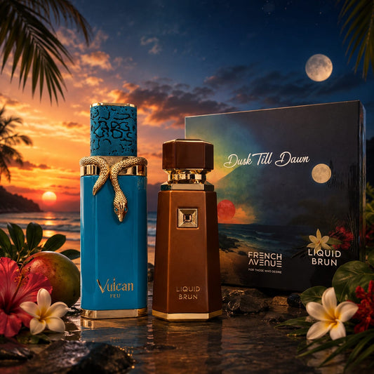 French Avenue Dusk Till Dawn Geschenkset mit Vulcan Feu und Liquid Brun Extrait de Parfum