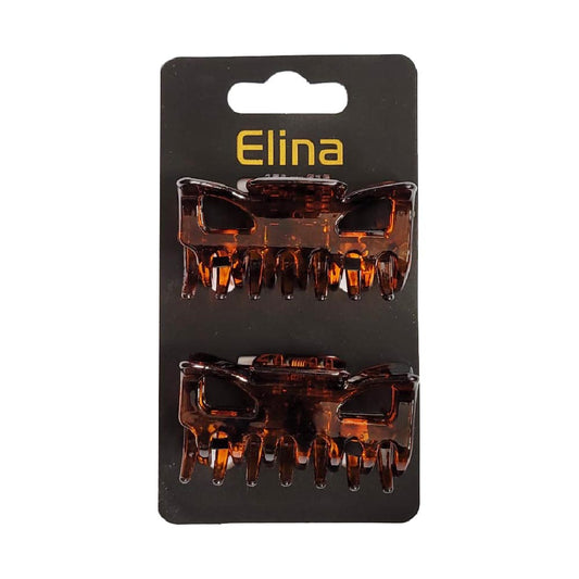 Elina Haarkralle 2er je Wasserwellen Schwarz, Braun