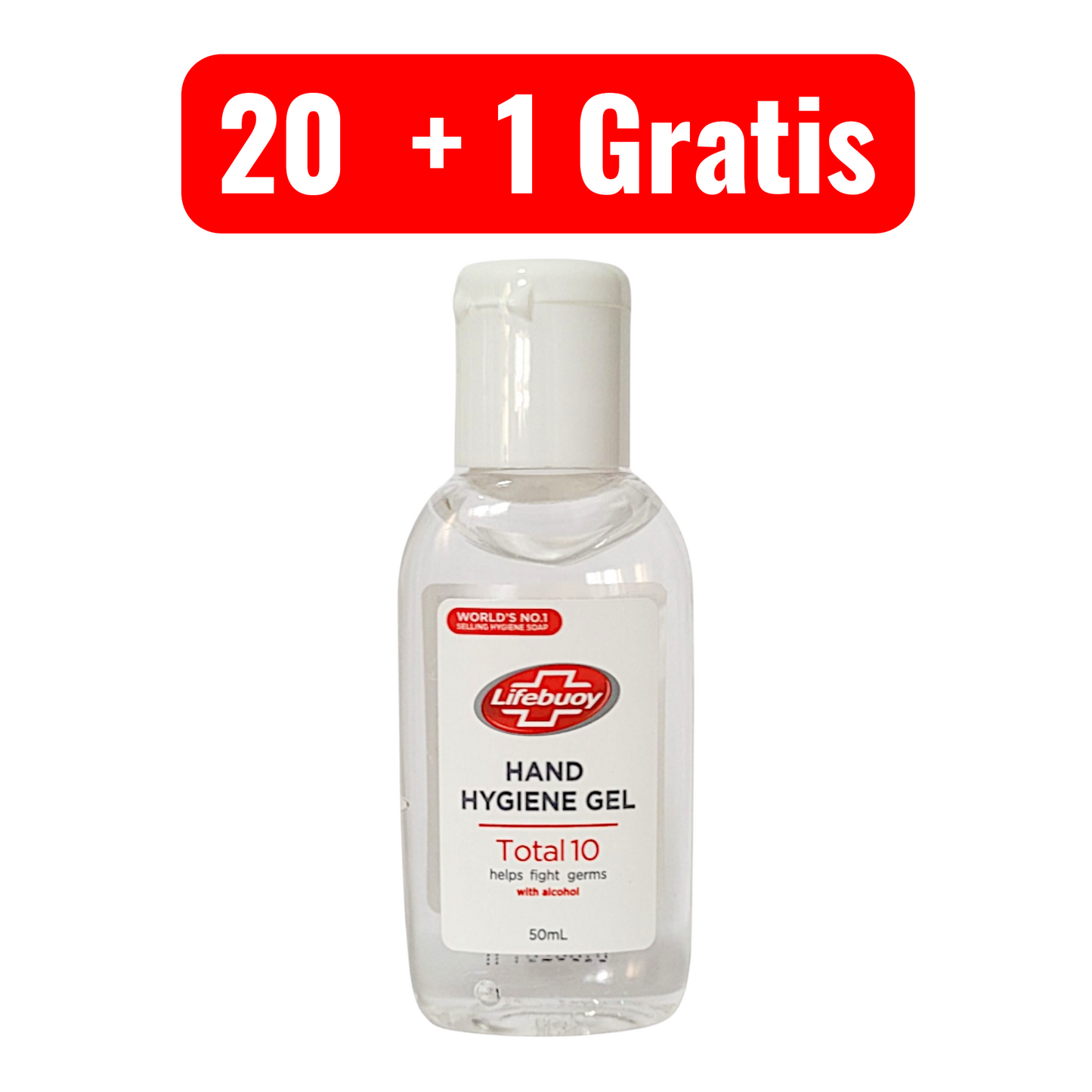 Hand Hygiene Gel 20x 50 ml von Lifebuoy Total 10 +1 Gratis