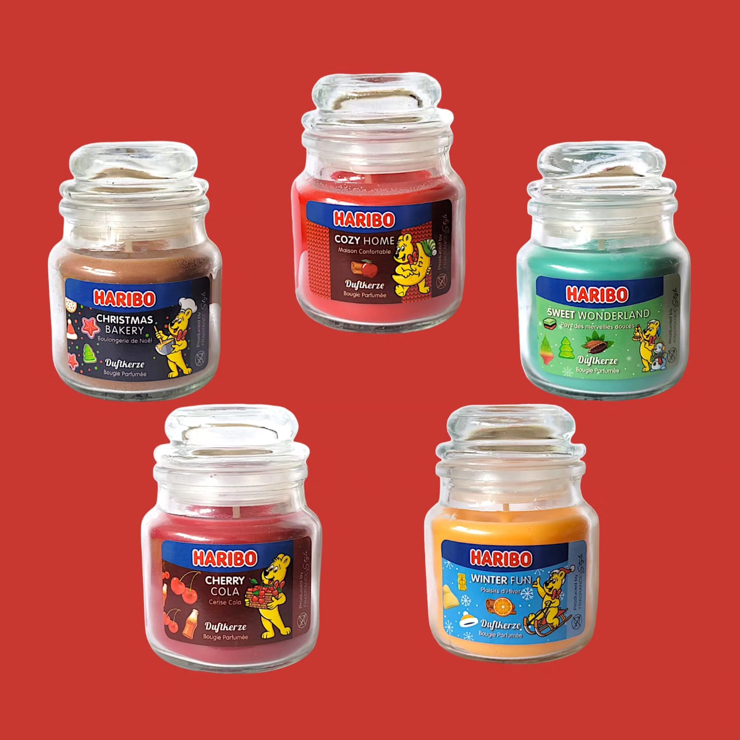 Haribo Duftkerze All Year verschiedene Düfte 85g