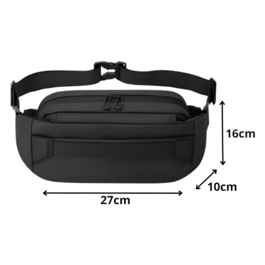 Herren Gürteltasche Hüfttasche Schwarz – Verstellbare Sporttasche