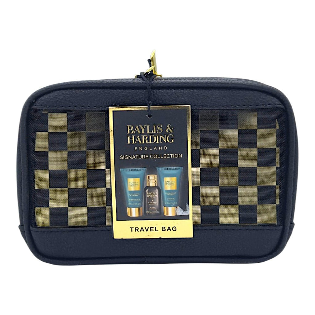 Baylis & Harding Herren-Pflegeset mit Kulturtasche – Duschgel, Shampoo & Aftershave-Balsam, Schwarzer Pfeffer & Ginseng – Bild 3