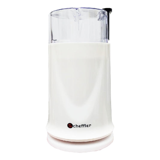 Scheffler Kaffeemühle 200W Elektrische Kaffeemühle mit 304 Edelstahlmesser 50g Kapazität