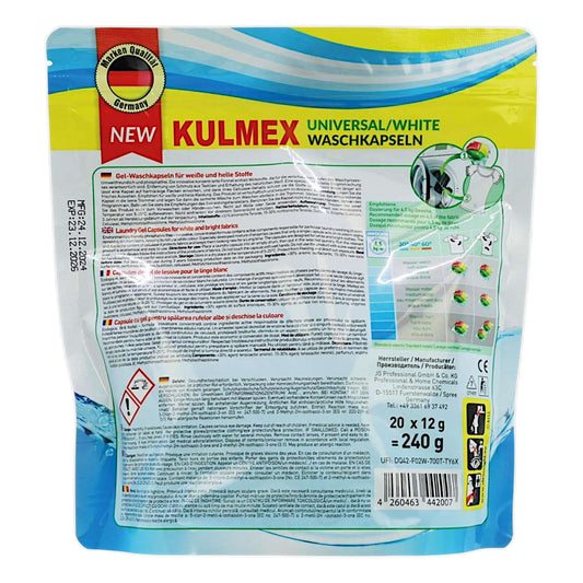 Kulmex Waschmittel Gel Tabs 20er – Für bunte & weiße Wäsche