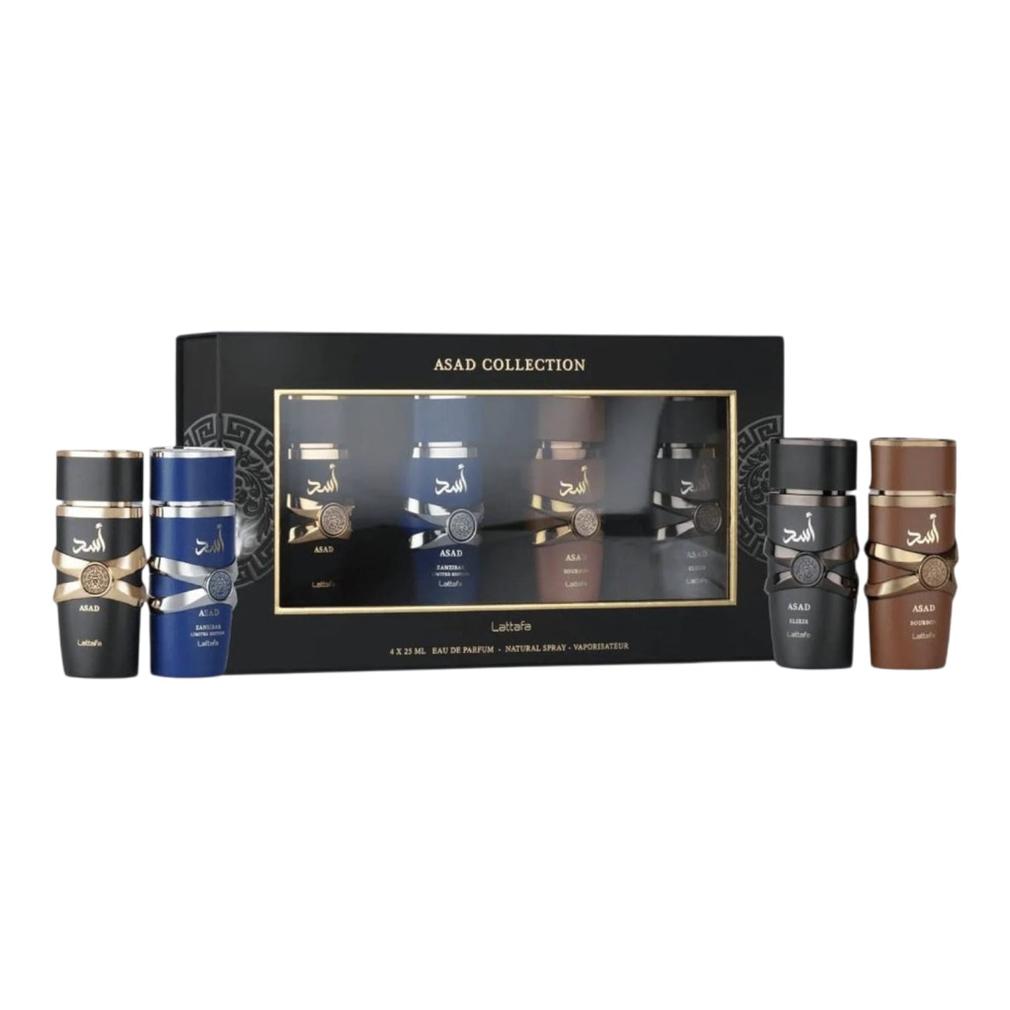 Asad SET Elixir, Bourbon, Zanzibar Eau de Parfum 4x25 ml