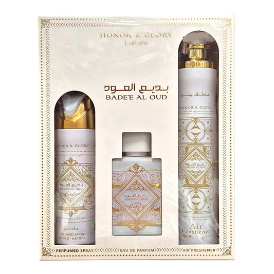 Lattafa Badee Al Oud Honor & Glory Geschenkset Eau de Parfum