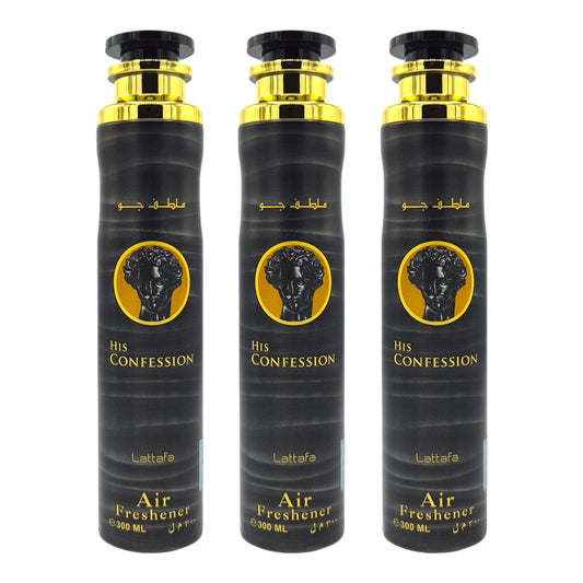 Lattafa His Confession Raumduft Set 3x300ml – Lufterfrischer & Raumspray