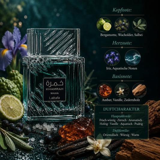 Lattafa Khamrah Waha Eau de Parfum 100 ml – Würzig süßer Unisex Duft