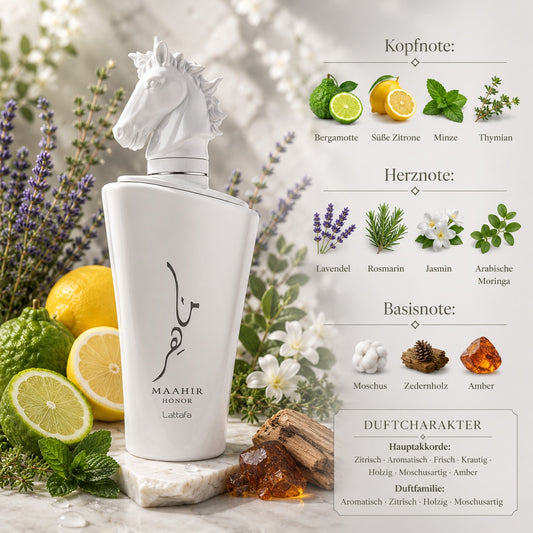 Lattafa Maahir Honor Eau de Parfum 100ml Frisch aromatisch