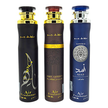 Raumduft Set Lufterfrischer Asad Zanzibar, Ramz Gold, Maahir Black