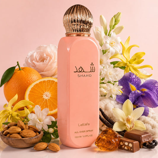 Lattafa Shahd All Over Spray 150 ml – Blumig süßer Body Spray
