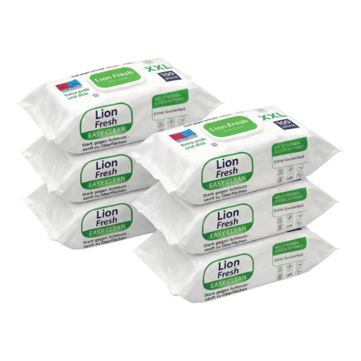 Lion Fresh Easy Clean Weisse Seife Reinigungstücher Allzwecktücher Tücher