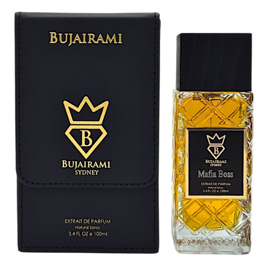 Bujairami Mafia Boss Extrait de Parfum 100 ml – orientalisch-würziger Herrenduft mit Rum, Safran und Patchouli – Bild 4