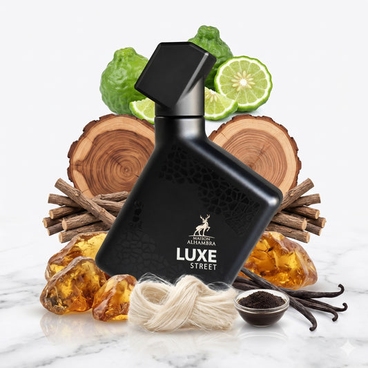 Maison Alhambra Luxe Street Eau de Parfum 100ml – Moderner Unisexduft mit Bergamotte, Holznoten und Ambra