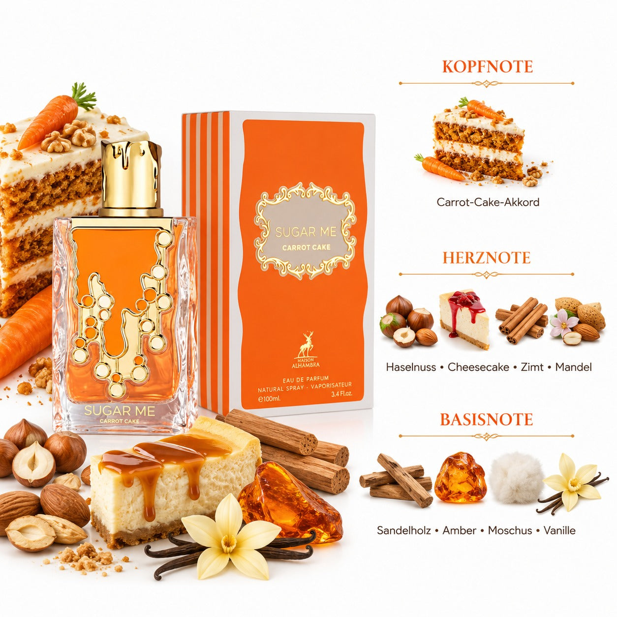 Maison Alhambra Sugar Me Carrot Cake Eau de Parfum 100ml