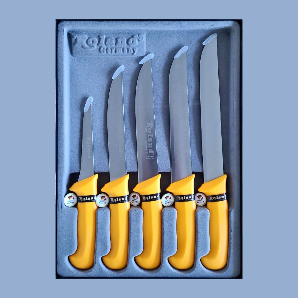 Roland Germany 5 teilig Messersatz Profi Metzger Messer Set