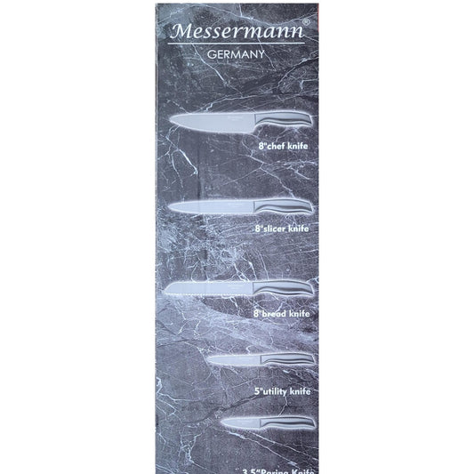 Messermann Germany 6 teilig Messersatz mit Messerblock