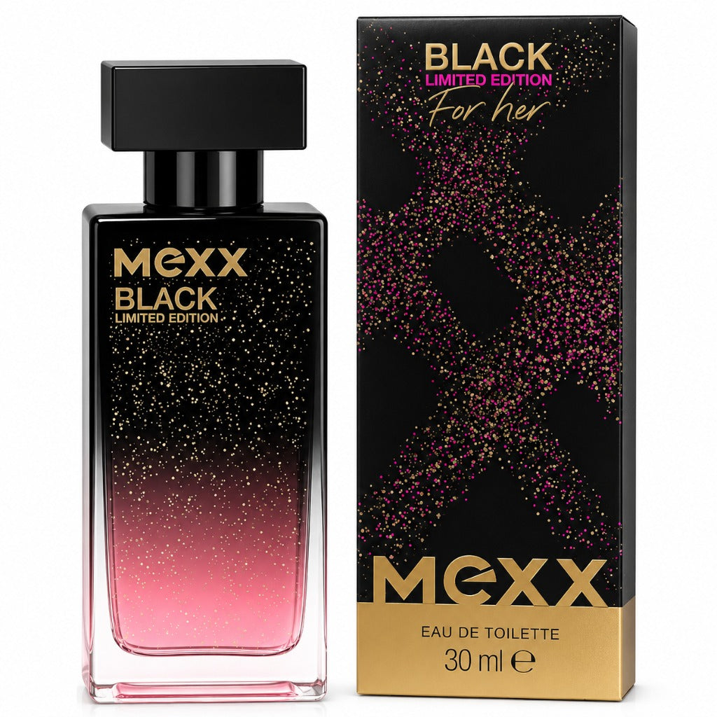 Mexx Black Limited Edition Eau de Toilette 30 ml for her – blumig-würziger Damenduft mit Rose, Mandarine und Vanille