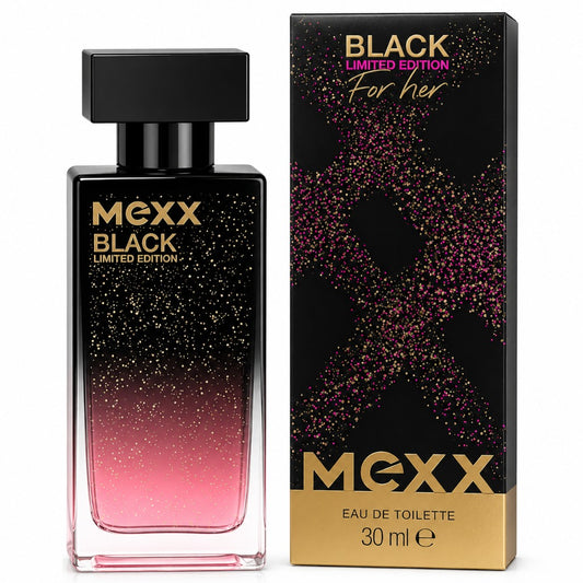 Mexx Black Limited Edition Eau de Toilette 30 ml for her – blumig-würziger Damenduft mit Rose, Mandarine und Vanille