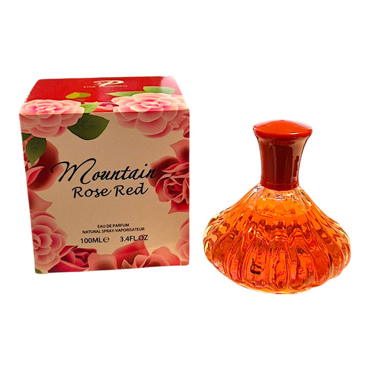 Mountain Rose Red Eau de Parfum 100 ml Damenparfum mit Jasmin, Bitterorange, Orangenblüte, Ingwer, Honig, Vanille und Sandelholz im eleganten Flakon