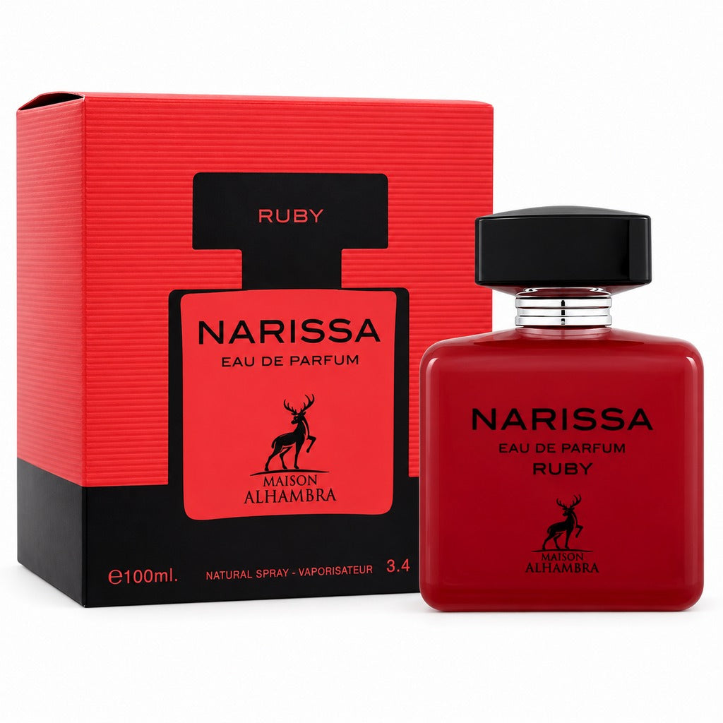 Maison Alhambra Narissa Ruby Eau de Parfum 100 ml – orientalisch-blumiger Unisex-Duft mit Rose, Iris und Vanille – Bild 2