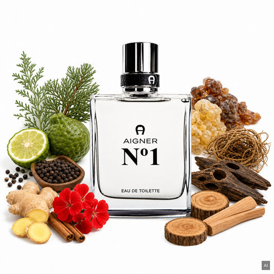 Aigner No. 1 Pour Homme Eau de Toilette 100 ml – holzig-würziger Herrenduft mit Oud, Sandelholz und Bergamotte – Duftnoten