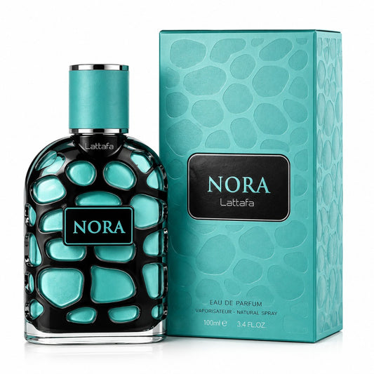 Lattafa Nora Eau de Parfum 100 ml – orientalisch-blumiger Unisex-Duft mit Safran, Rose und Vanille