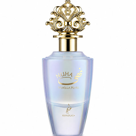 Khadlaj Nuha Vanilla Pearl Eau de Parfum 85 ml – langanhaltender Damenduft mit Brombeere, Vanille und Karamell