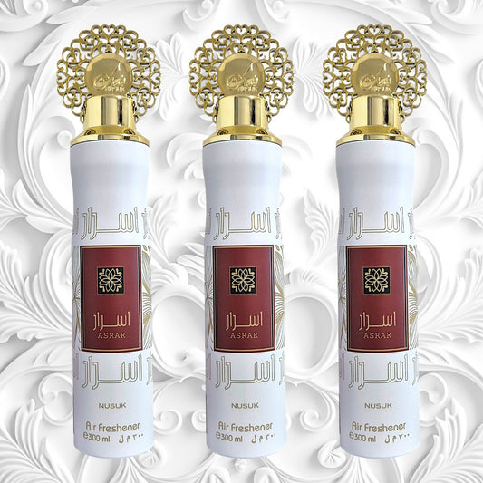 Nusuk ASRAR Raumduft Set Lufterfrischer 3x300ml= 900ml