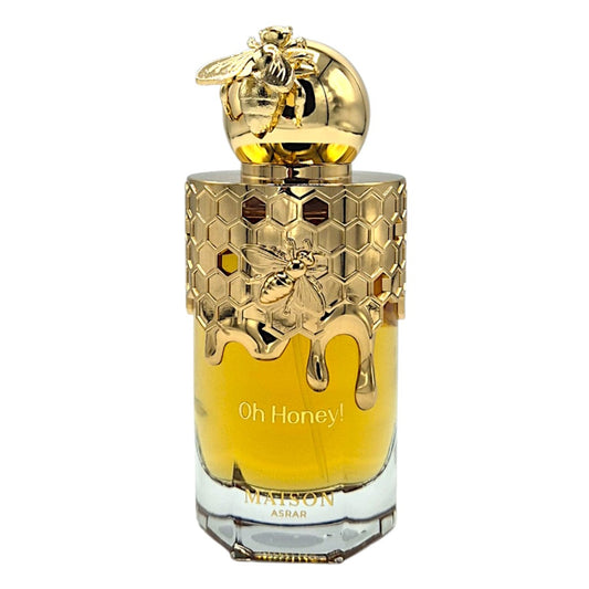 Maison Asrar OH HONEY Eau de Parfum 100 ml – süßer Unisex-Duft mit Honig, Apfel, Sandelholz und Vanille