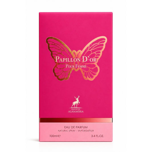Maison Alhambra Papillon Dor Eau de Parfum 100 ml – fruchtiger Damenduft mit Mandarine, Orangenblüte und Vanille – Bild 2