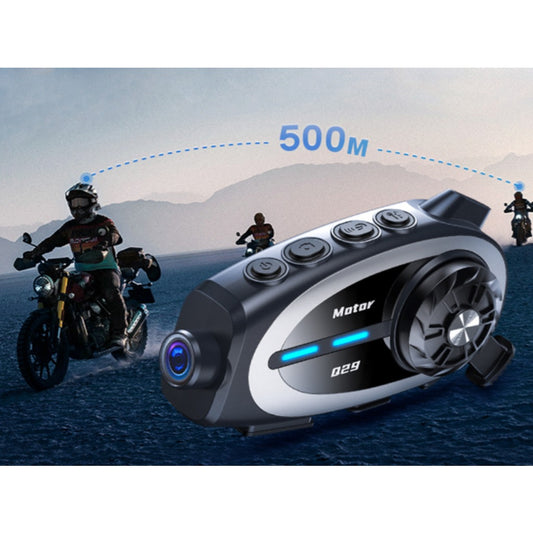 Q29 Motorrad Helm Bluetooth Headset mit 1080P HD Kamera und Intercom – 120° Weitwinkel, IPX6 wasserdicht, Bluetooth 5.4 – Bild 2