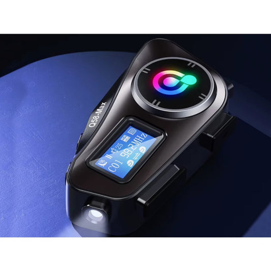 Q58 Max Motorrad Bluetooth Intercom Helm Freisprechanlage mit Mesh, microSD und LED-Taschenlampe – Bild 2