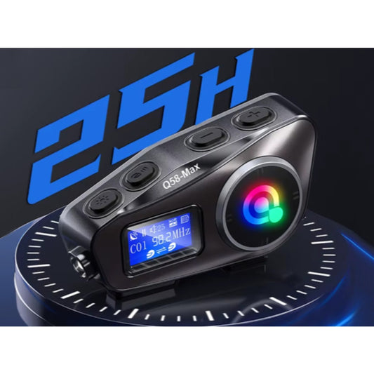 Q58 Max Motorrad Bluetooth Intercom Helm Freisprechanlage mit Mesh, microSD und LED-Taschenlampe – Bild 3