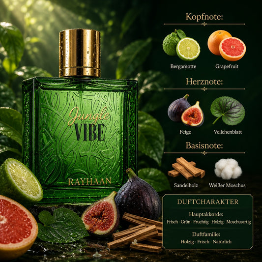 Rayhaan Jungle Vibe Eau de Parfum 100ml mit Bergamotte und Feige