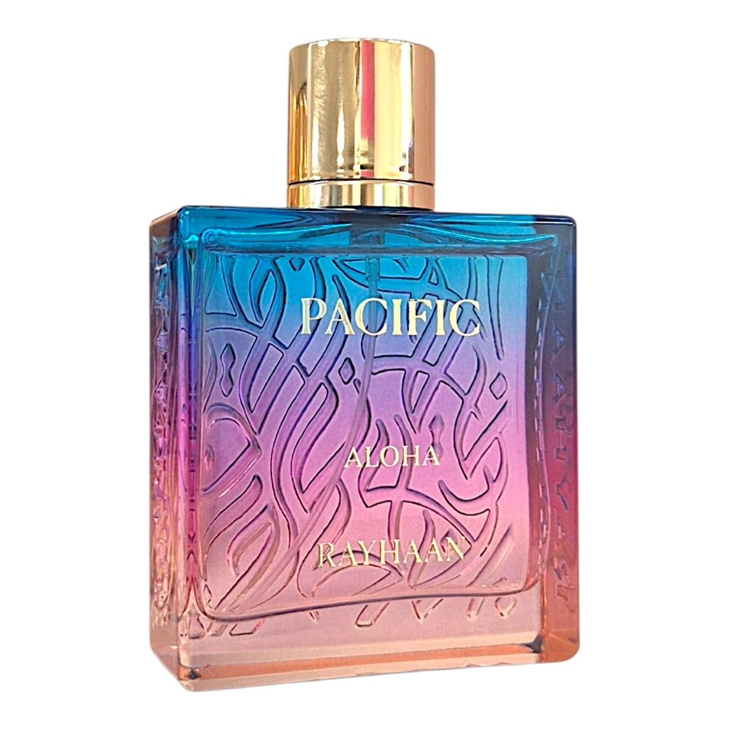 Rayhaan Pacific Aloha Eau de Parfum 100 ml – aromatisch-fruchtiger Unisex-Duft mit Blutorange, Kokosnuss und Meeresnoten