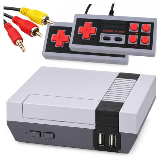 Retro TV-Spielkonsole mit 620 integrierten Spielen und 2 Controllern in Grau – Klassiker wie Mario und Contra – Bild 2