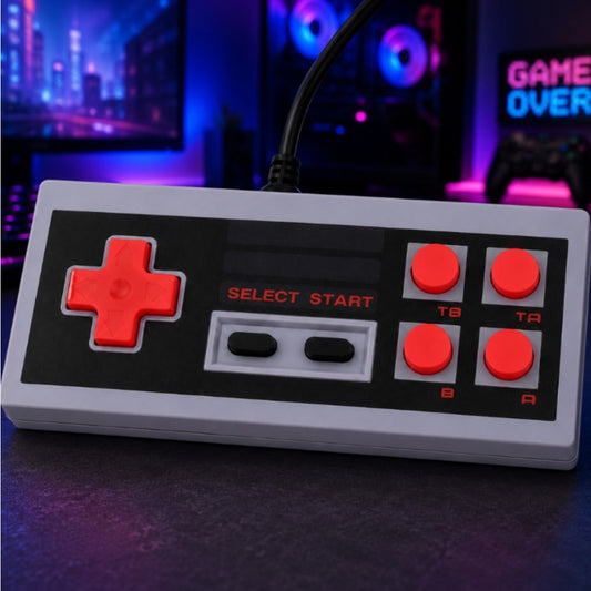 Retro TV-Spielkonsole mit 620 integrierten Spielen und 2 Controllern in Grau – Klassiker wie Mario und Contra – Bild 4