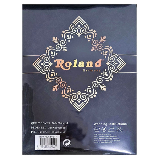 Roland Germany 5D Bettwäsche Set 200x220 Bettdeckenbezug Blumen Design