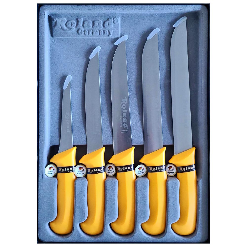 Roland Germany 5 teilig Messersatz Profi Metzger Messer Set – Da Meso